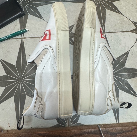 Roi du lac x Joshua Sanders White Love/Choose Graphic Slip on Sneakers - Picture 7 of 7